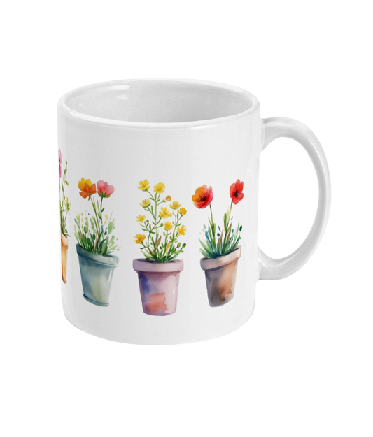 Fleurs dans une tasse