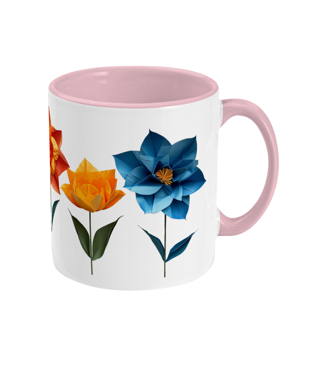 Colored Mug Flowers
