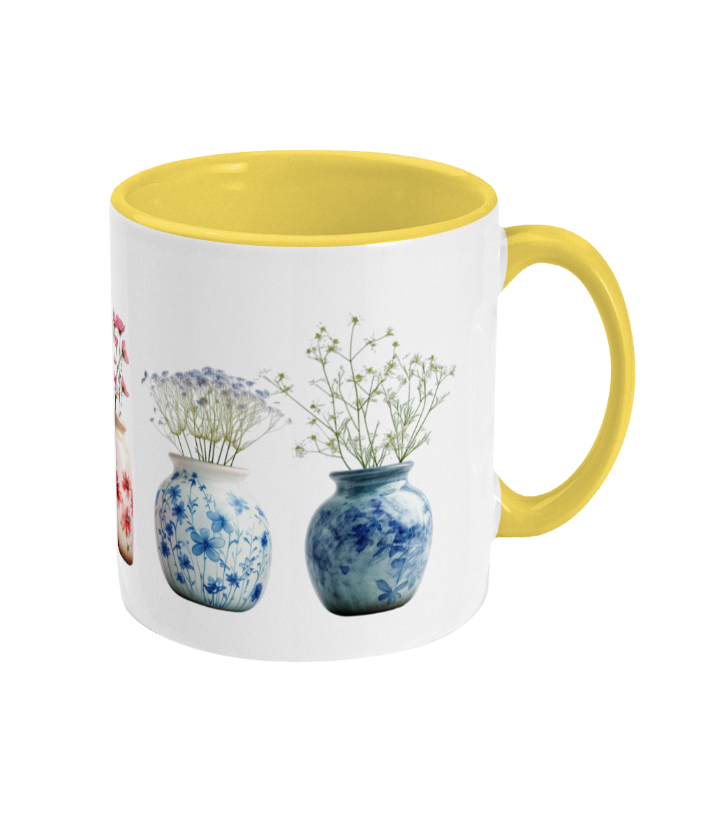 Colored Mug Flowers