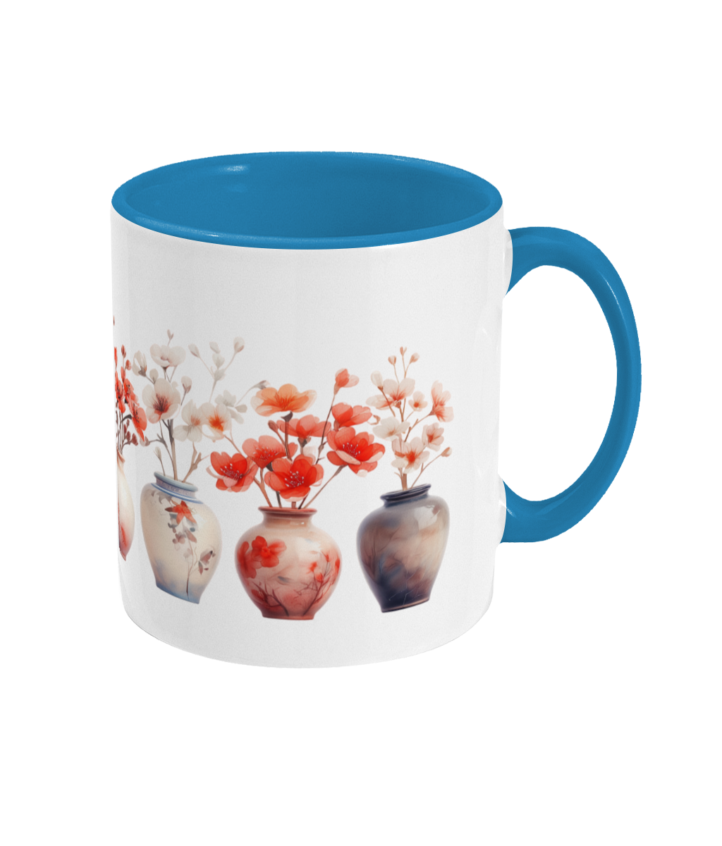 Colored Mug Flowers