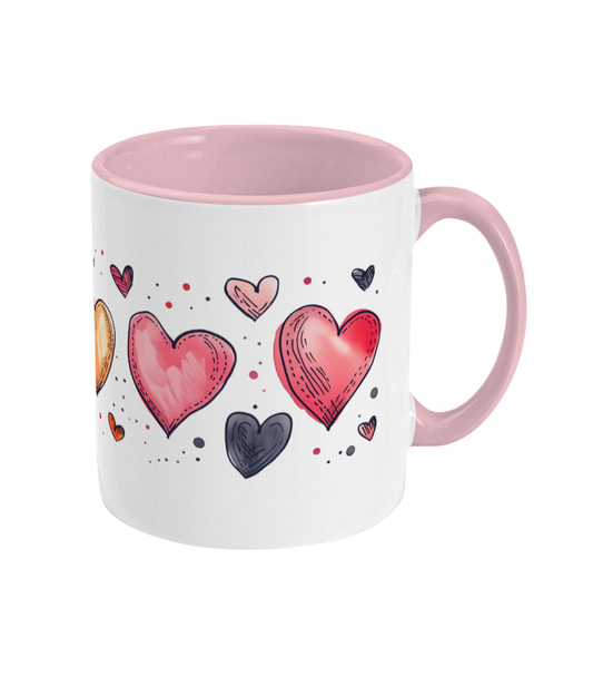 Colored Mug Hearts