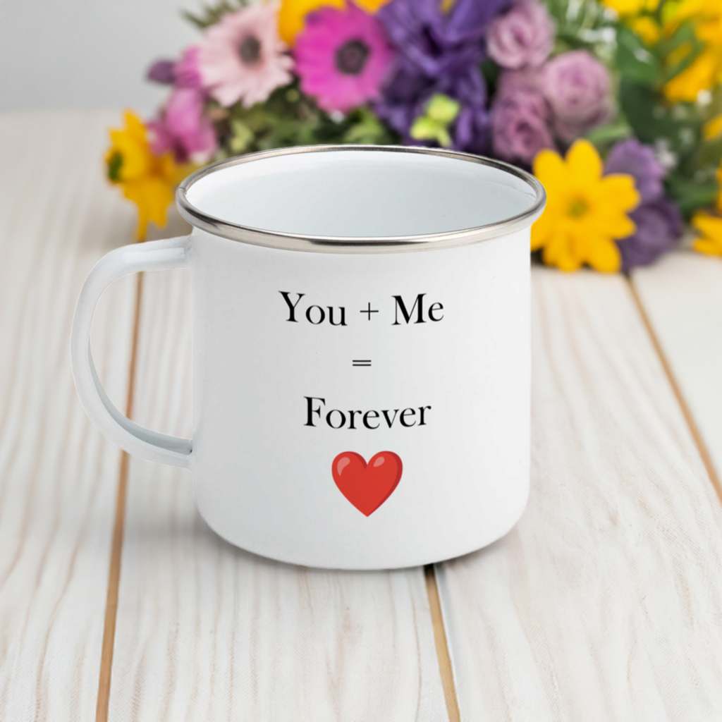 Personalized Metal Valentine's Mug - Your Love, Your Design