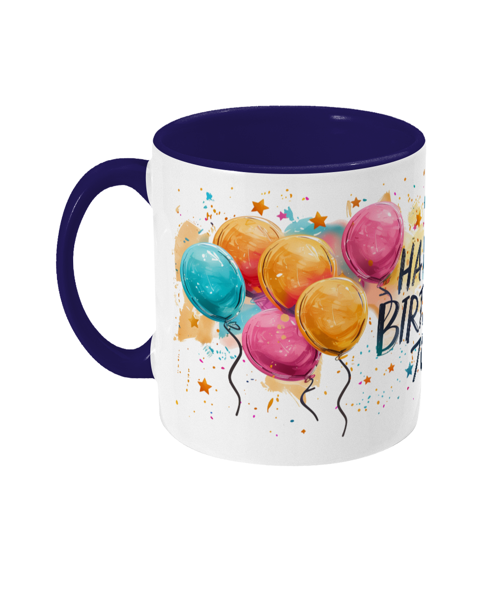 Tasse colorée Joyeux anniversaire 70 ans