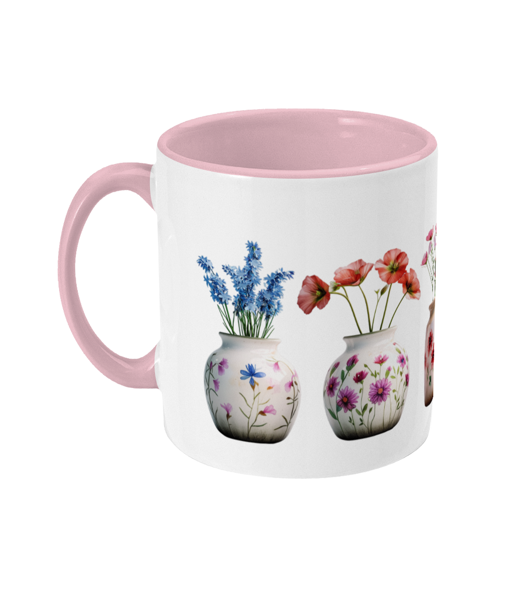 Colored Mug Flowers
