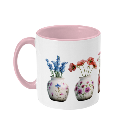 Colored Mug Flowers