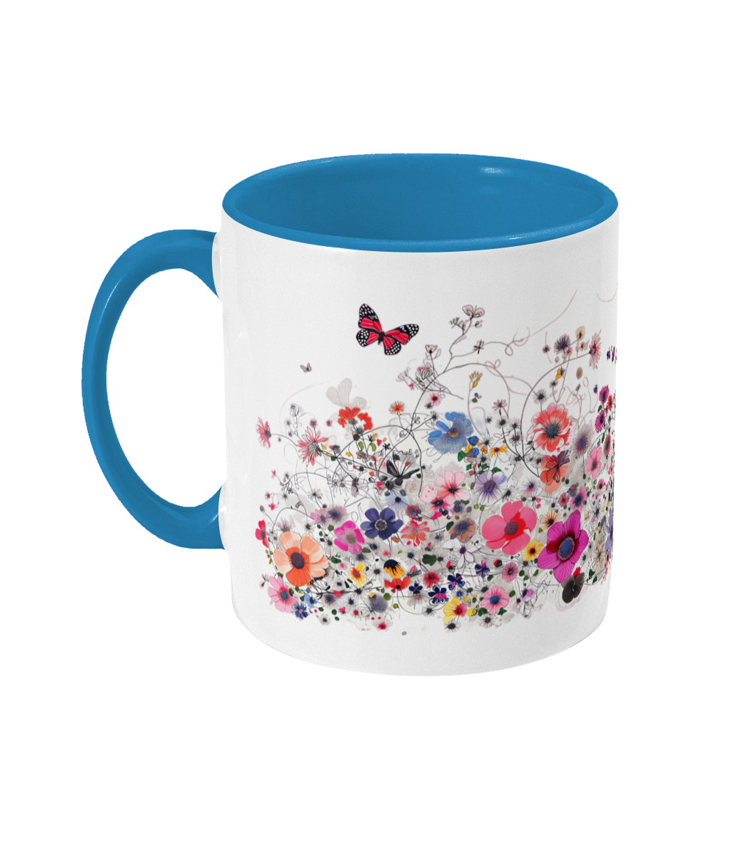 Colored Mug Flowers
