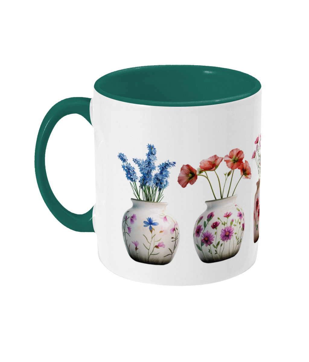 Colored Mug Flowers