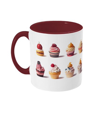 Pâtisseries colorées dans des tasses