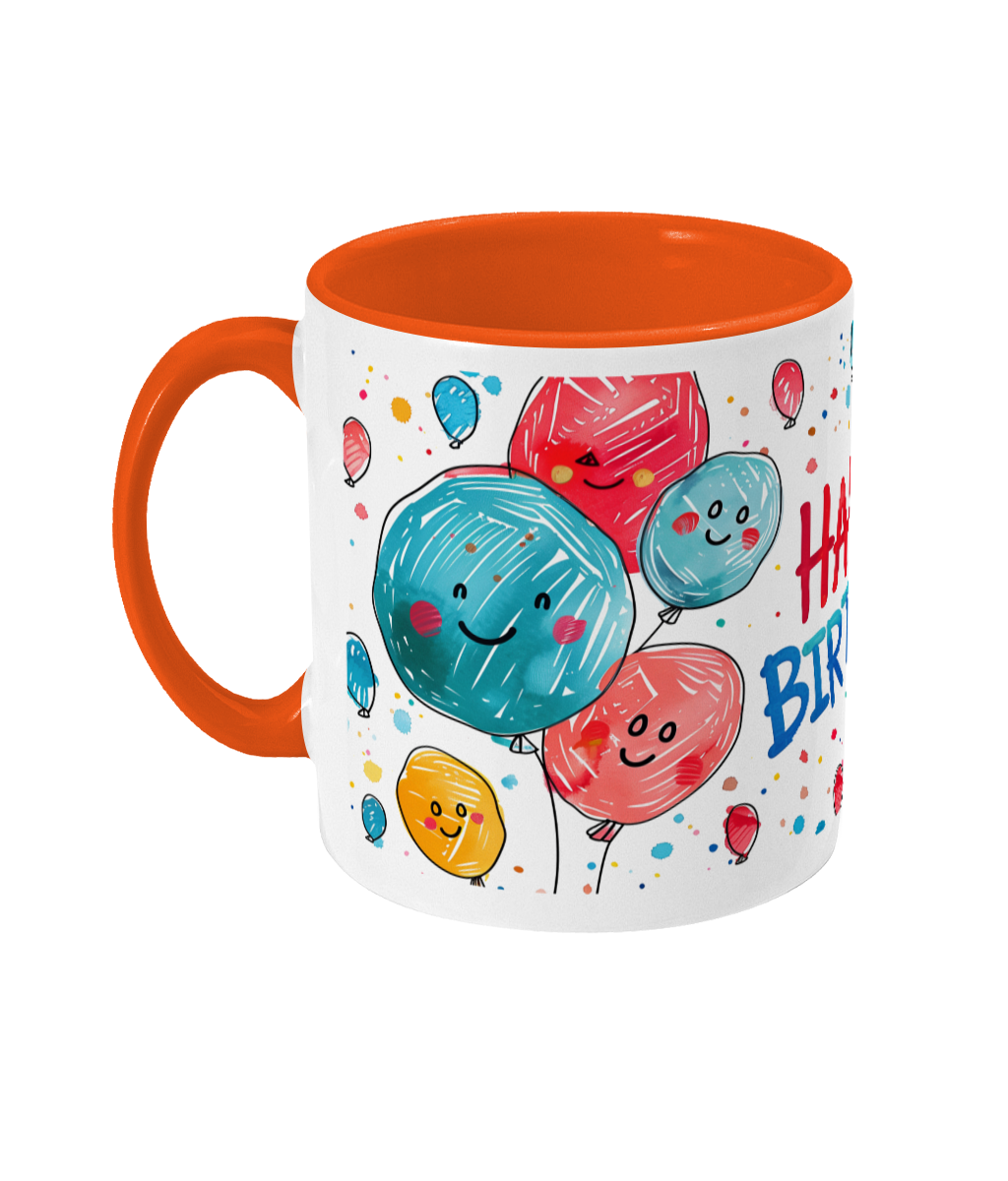 Tasse colorée Joyeux anniversaire
