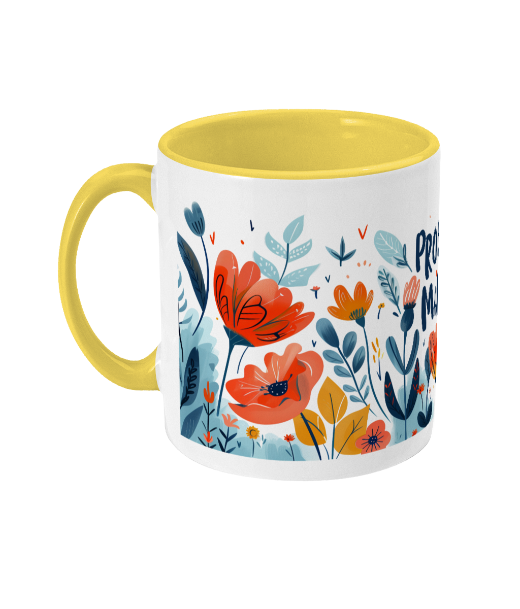 Tasse colorée Joyeux anniversaire maman
