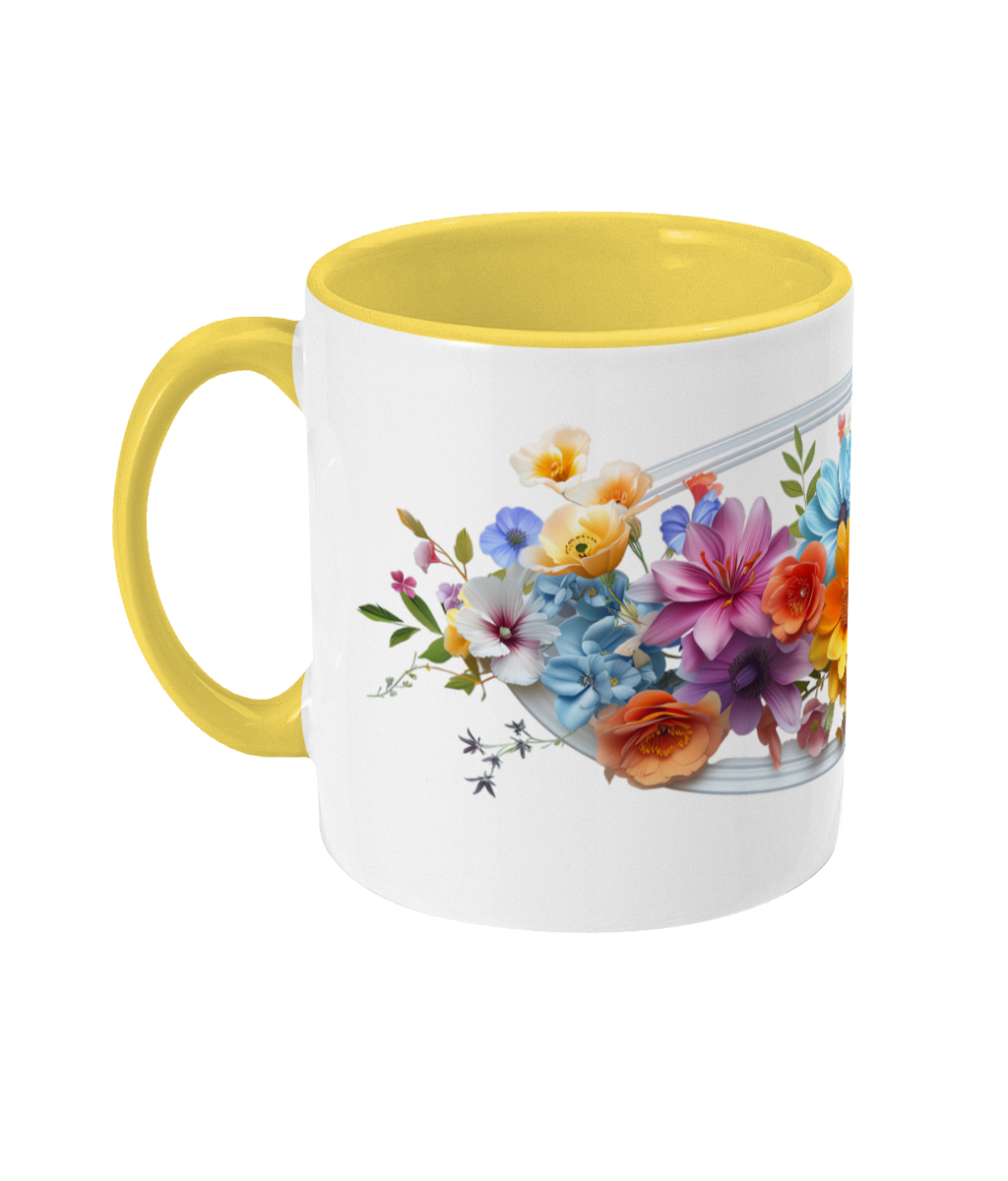 Colored Mug Flowers