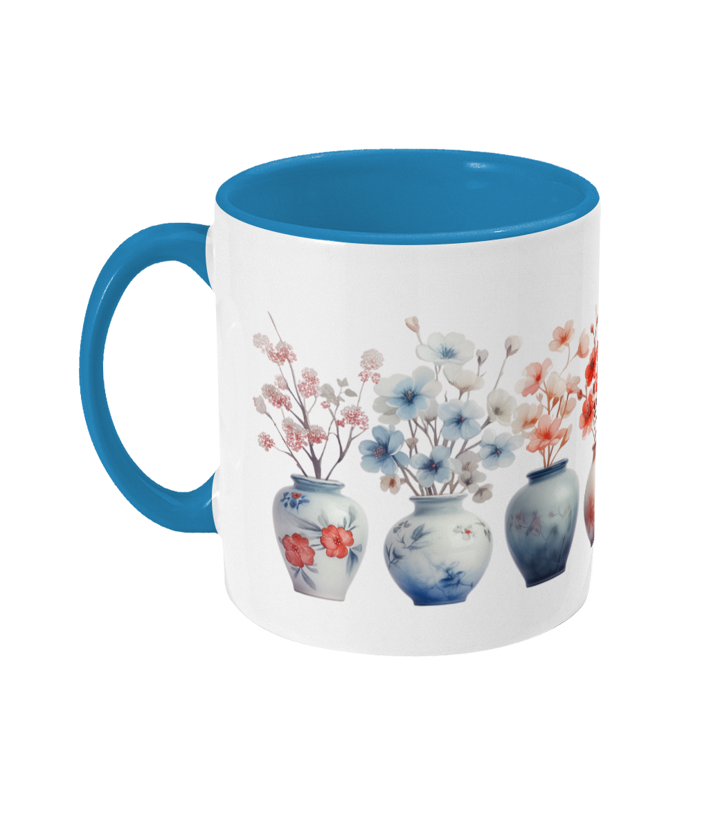 Colored Mug Flowers