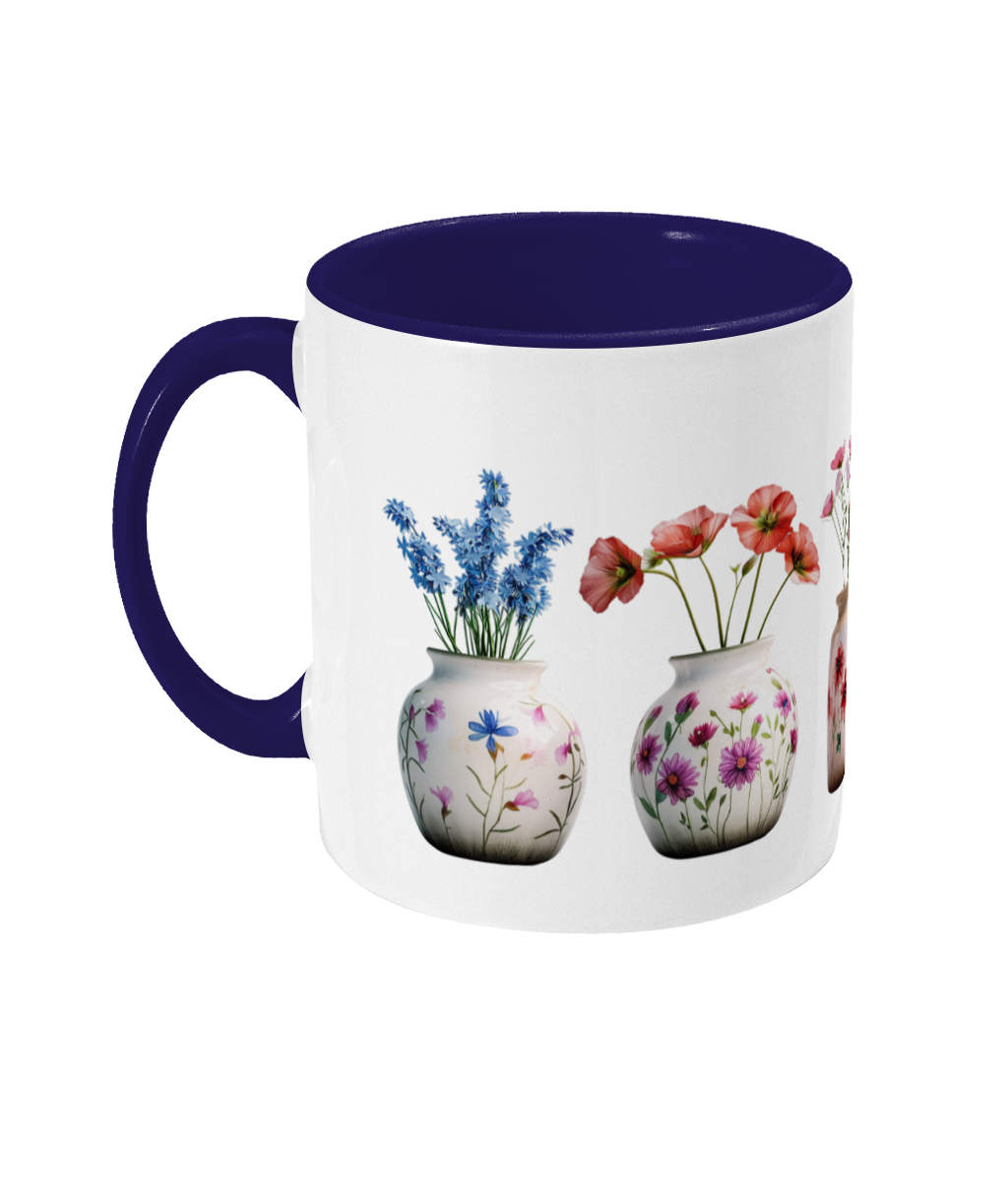 Colored Mug Flowers