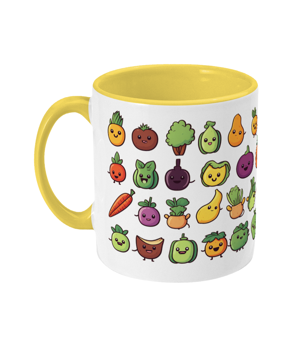 Colored Mug Fruit and vegetables