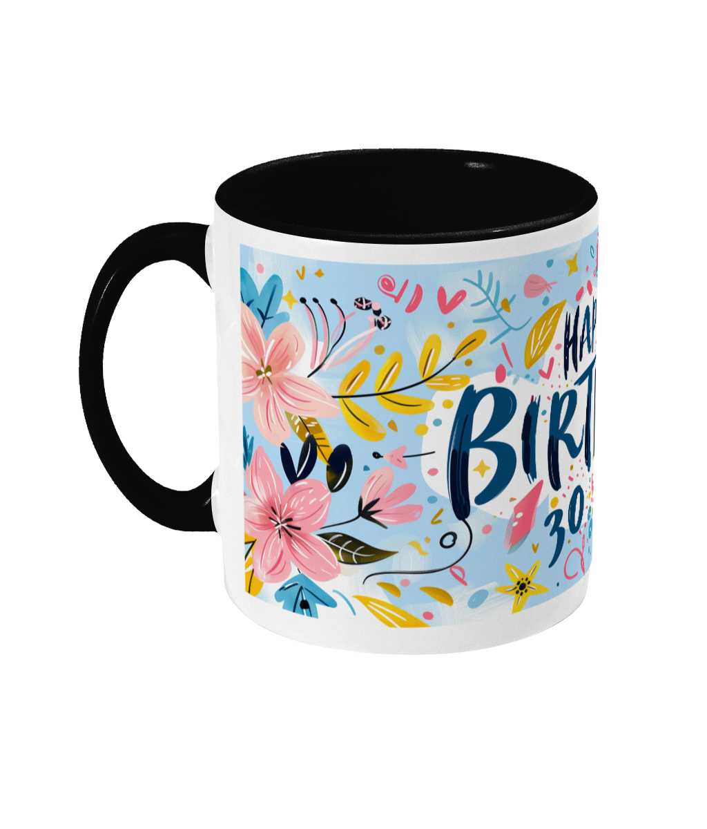 Tasse colorée Joyeux anniversaire 30 ans