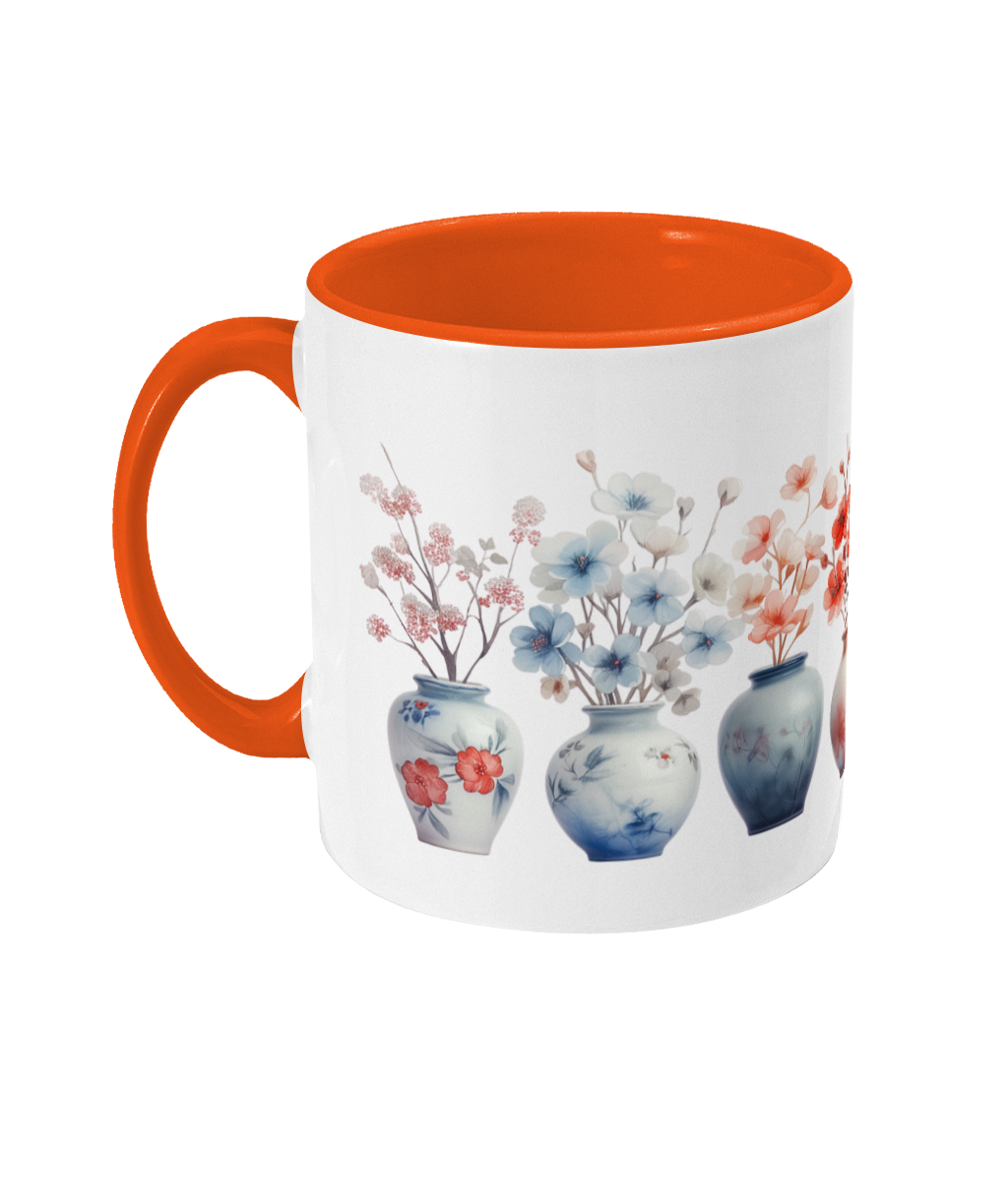 Colored Mug Flowers