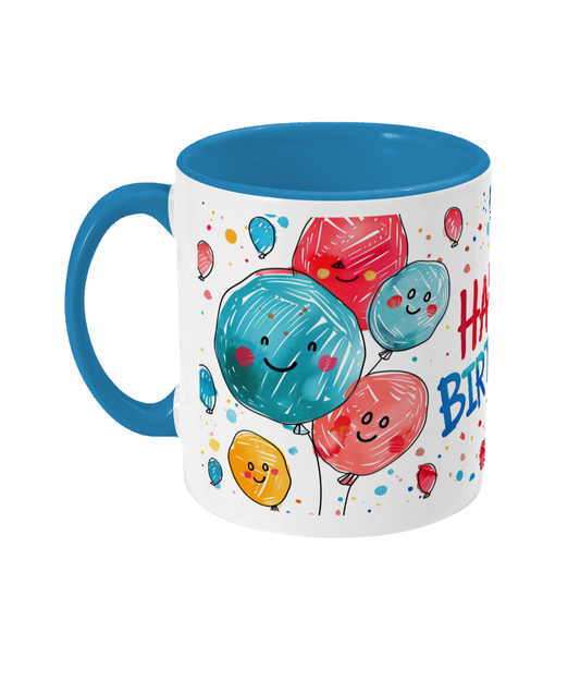 Tasse colorée Joyeux anniversaire