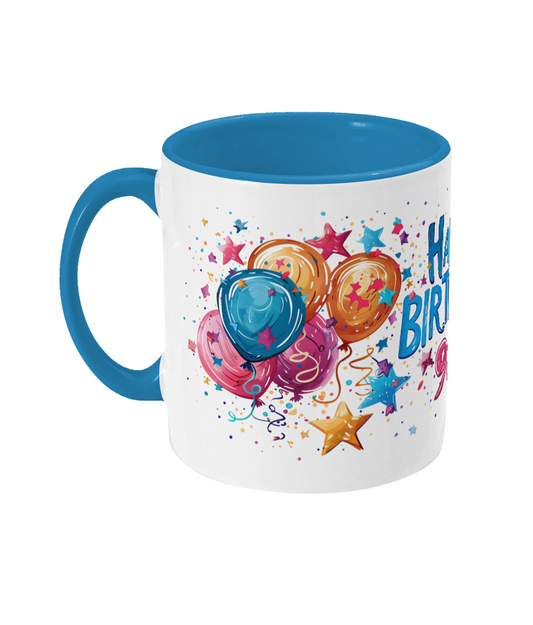 Mug coloré Joyeux anniversaire 90
