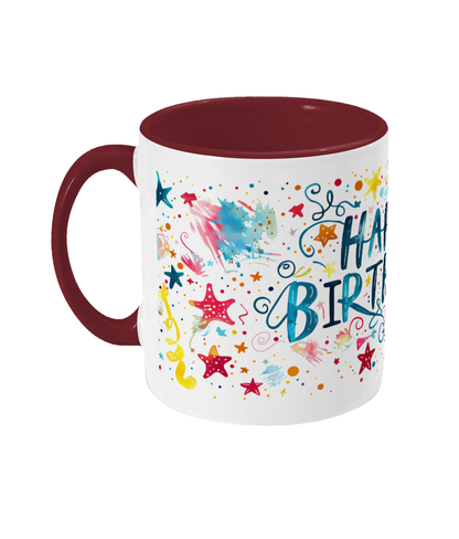 Tasse colorée Joyeux anniversaire