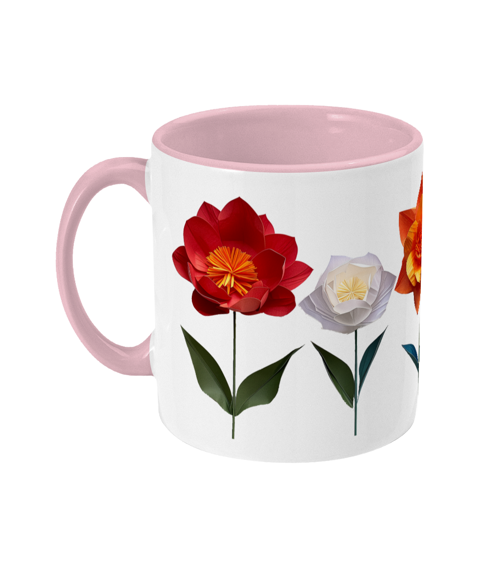Colored Mug Flowers