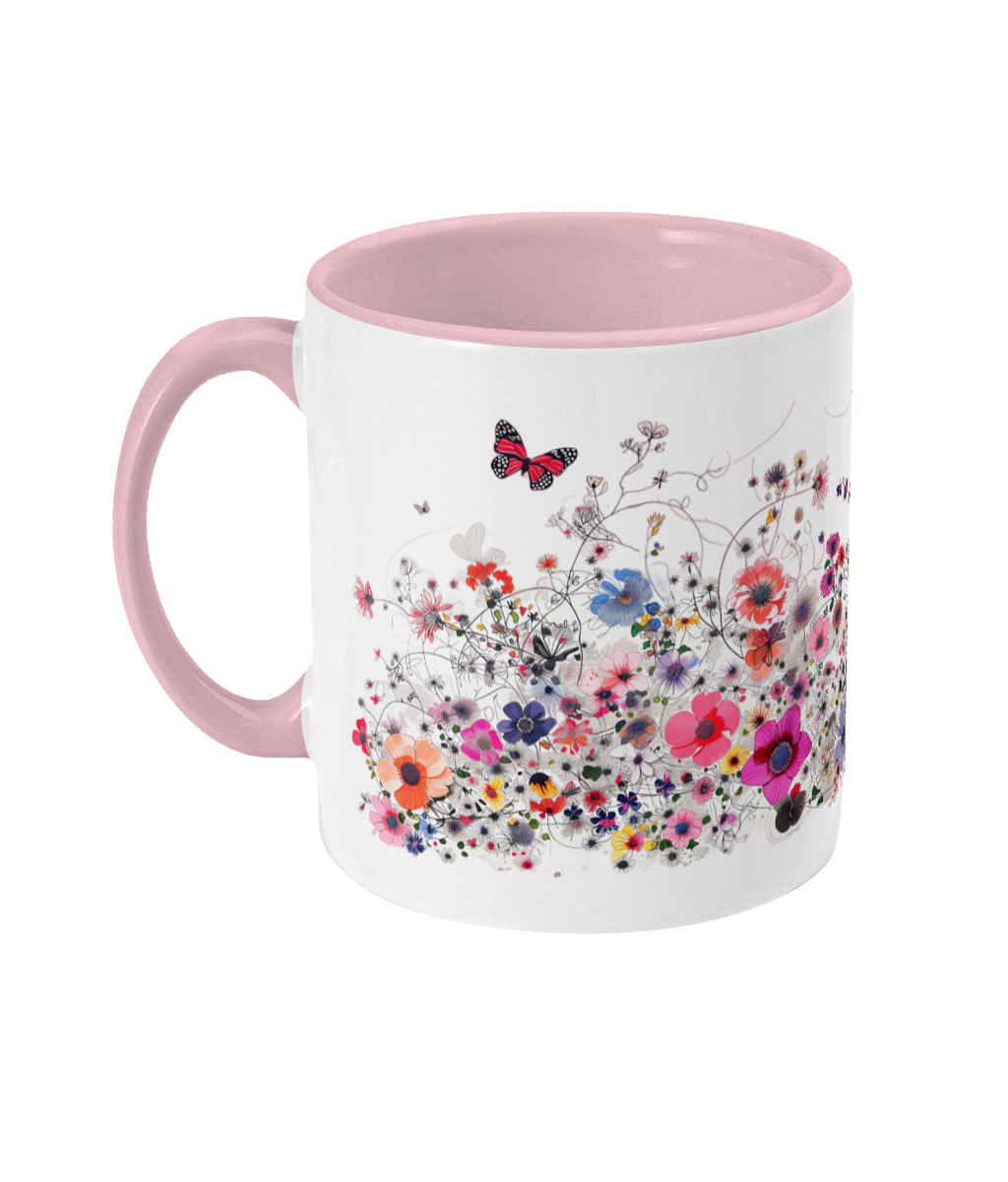 Colored Mug Flowers