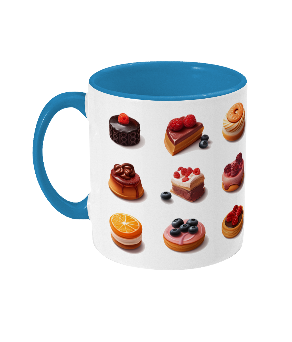 Colored Mug of Pastries