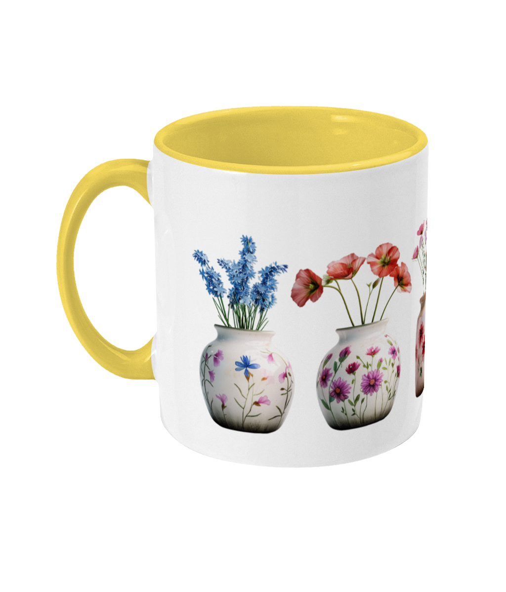 Colored Mug Flowers