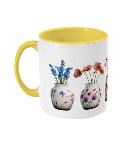 Colored Mug Flowers