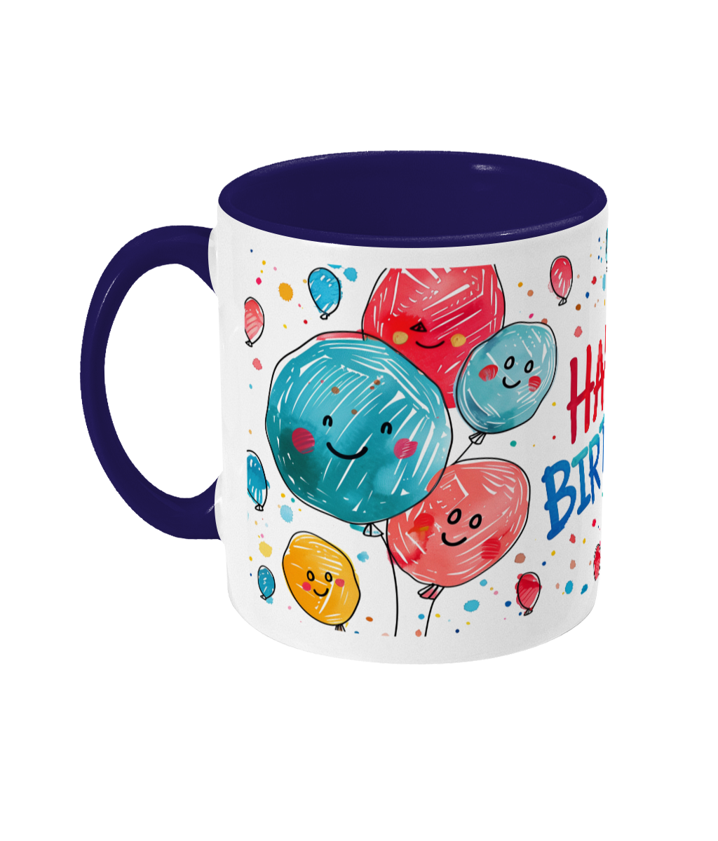 Tasse colorée Joyeux anniversaire