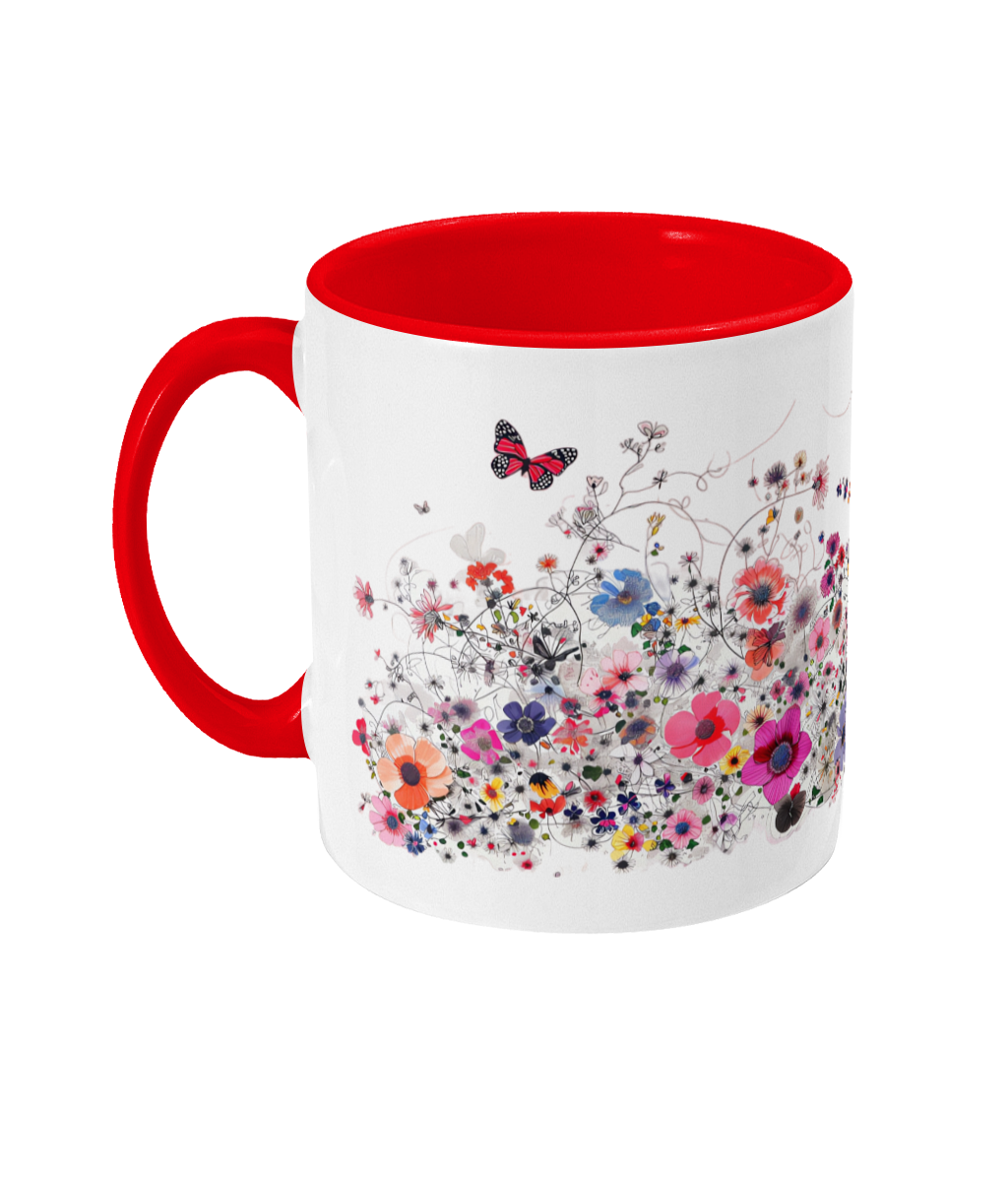 Colored Mug Flowers