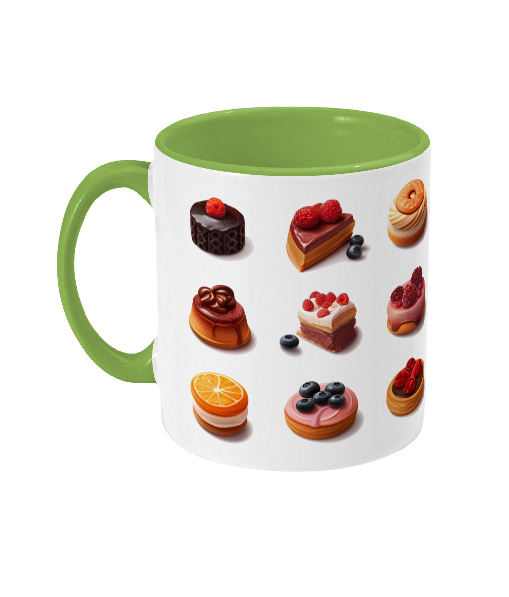 Colored Mug of Pastries