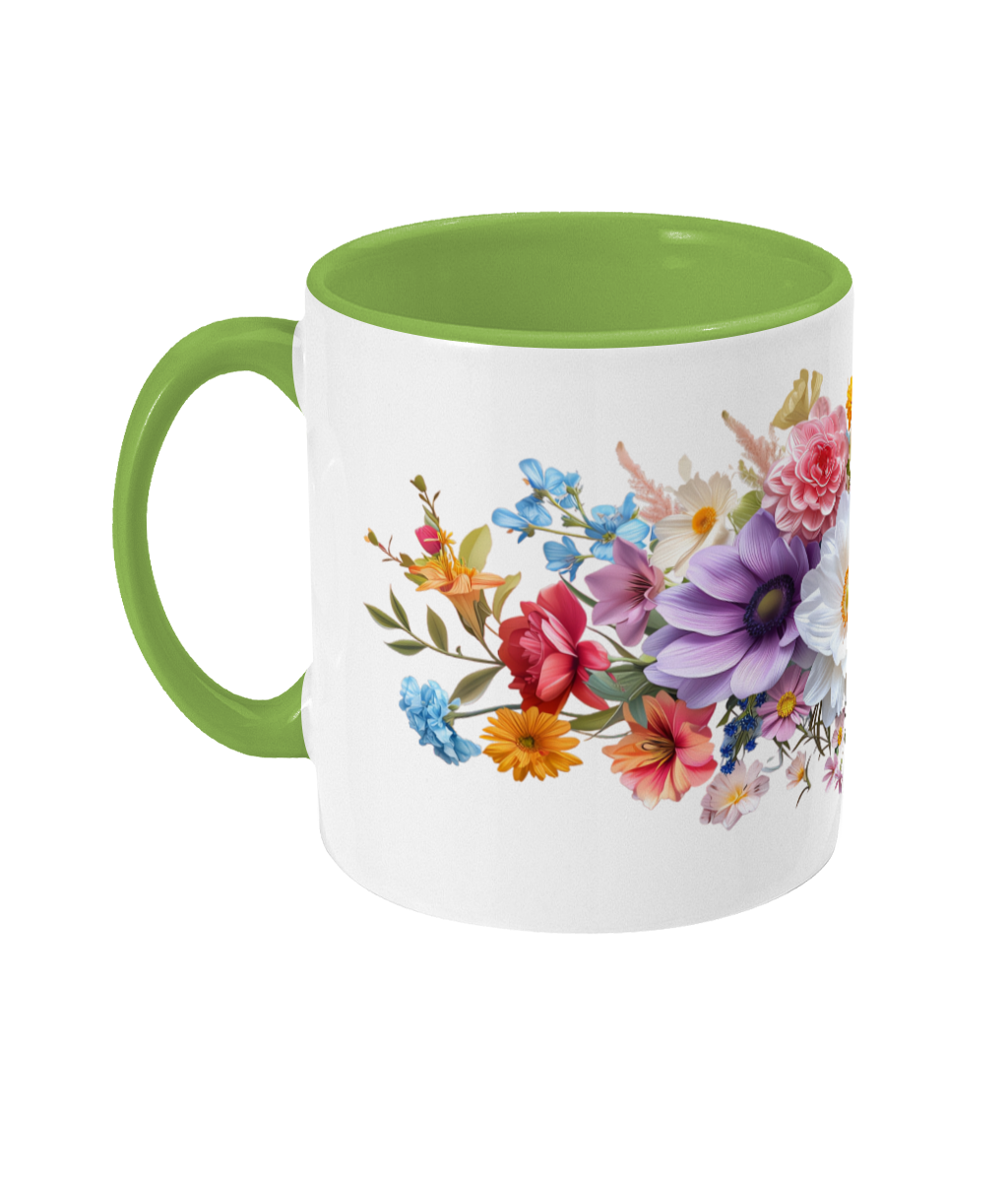 Colored Mug Flowers