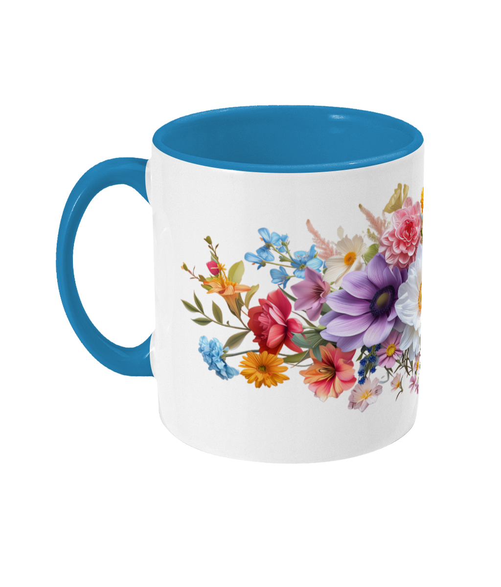 Colored Mug Flowers