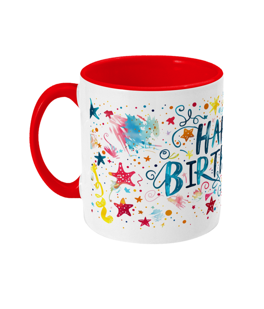 Tasse colorée Joyeux anniversaire