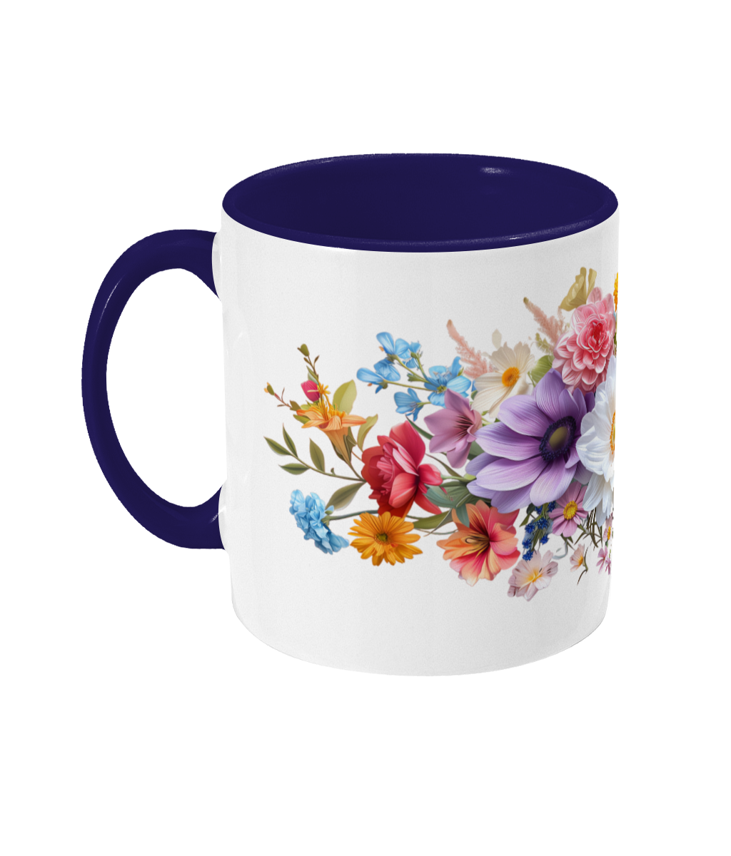 Colored Mug Flowers