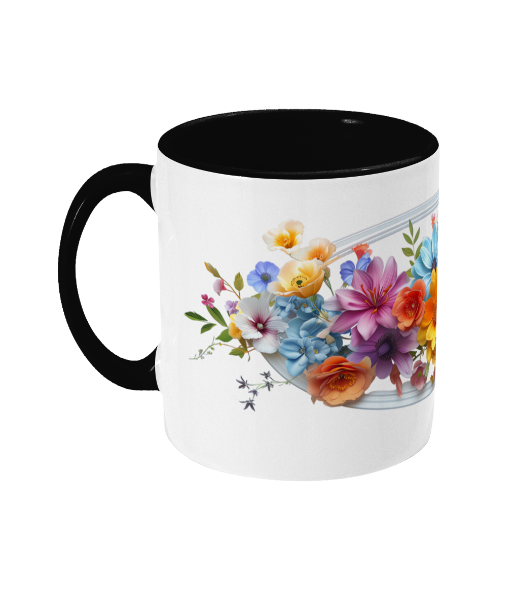 Colored Mug Flowers