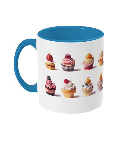 Pâtisseries colorées dans des tasses