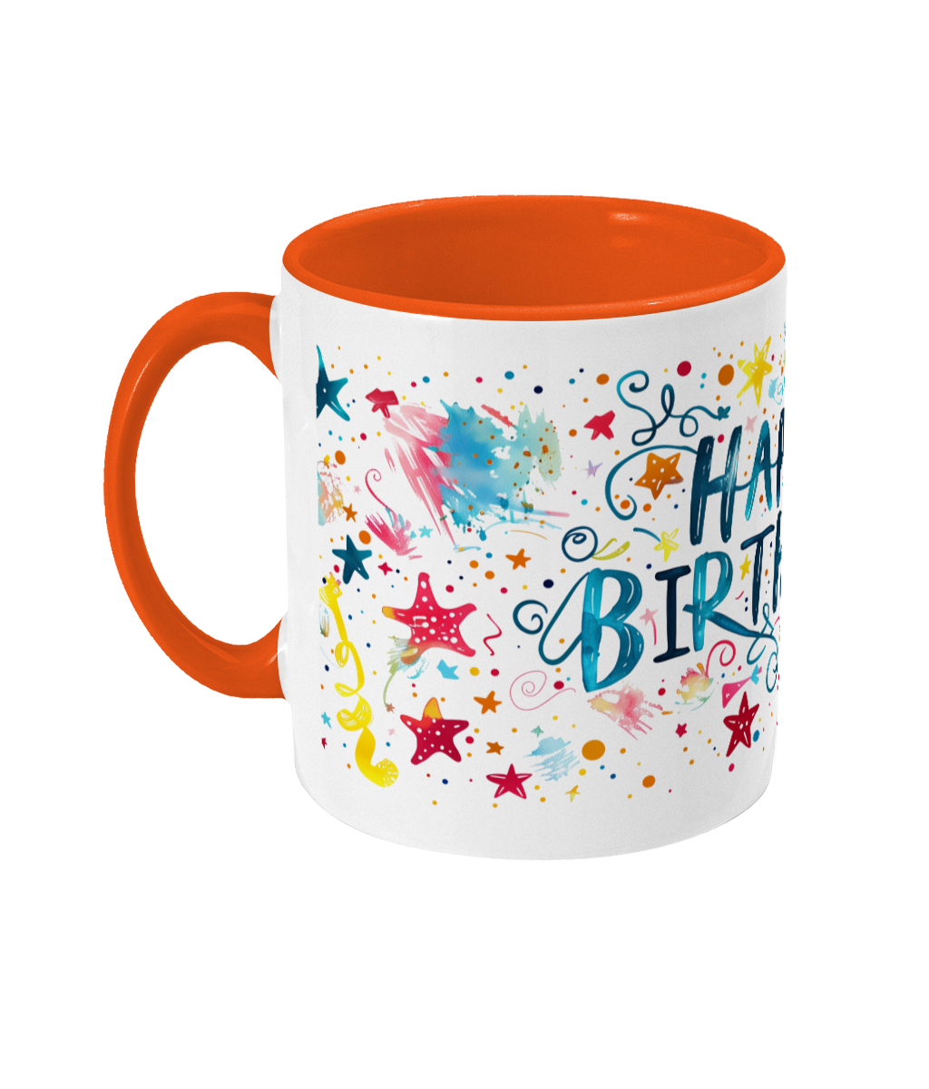 Tasse colorée Joyeux anniversaire