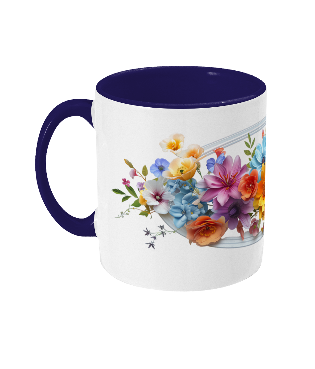 Colored Mug Flowers