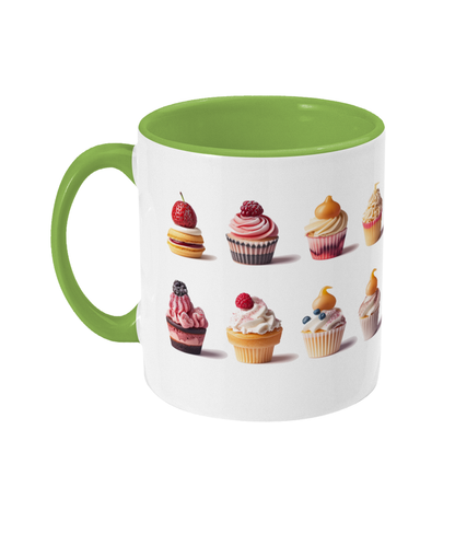 Pâtisseries colorées dans des tasses