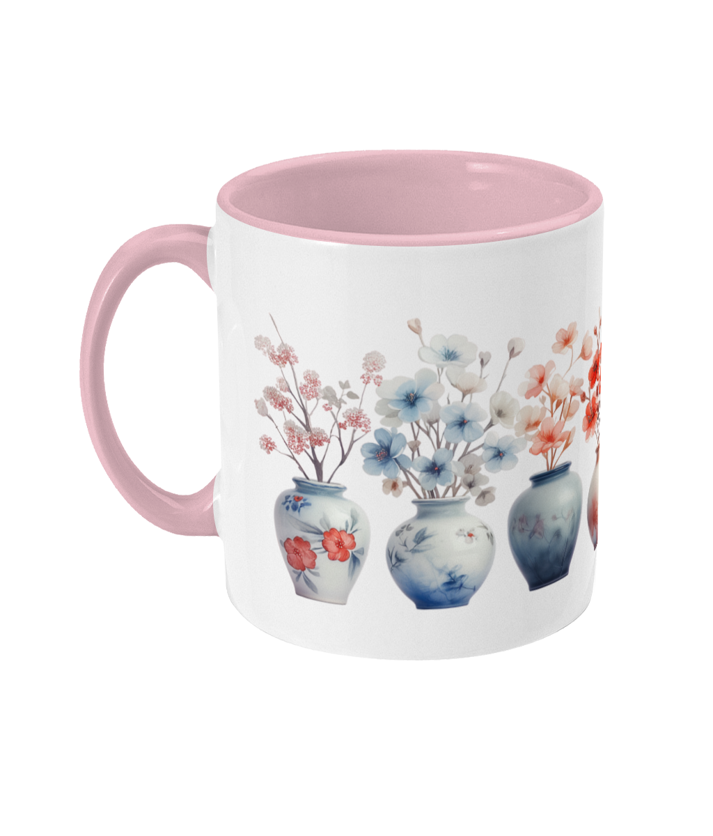 Colored Mug Flowers