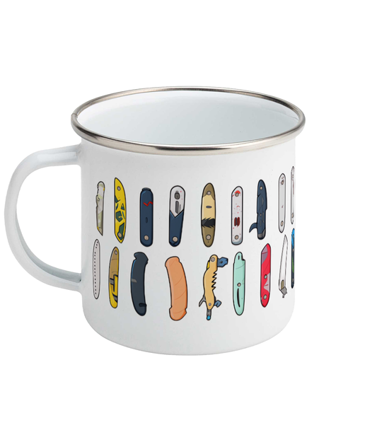 Enamel Mug Pocket Knives