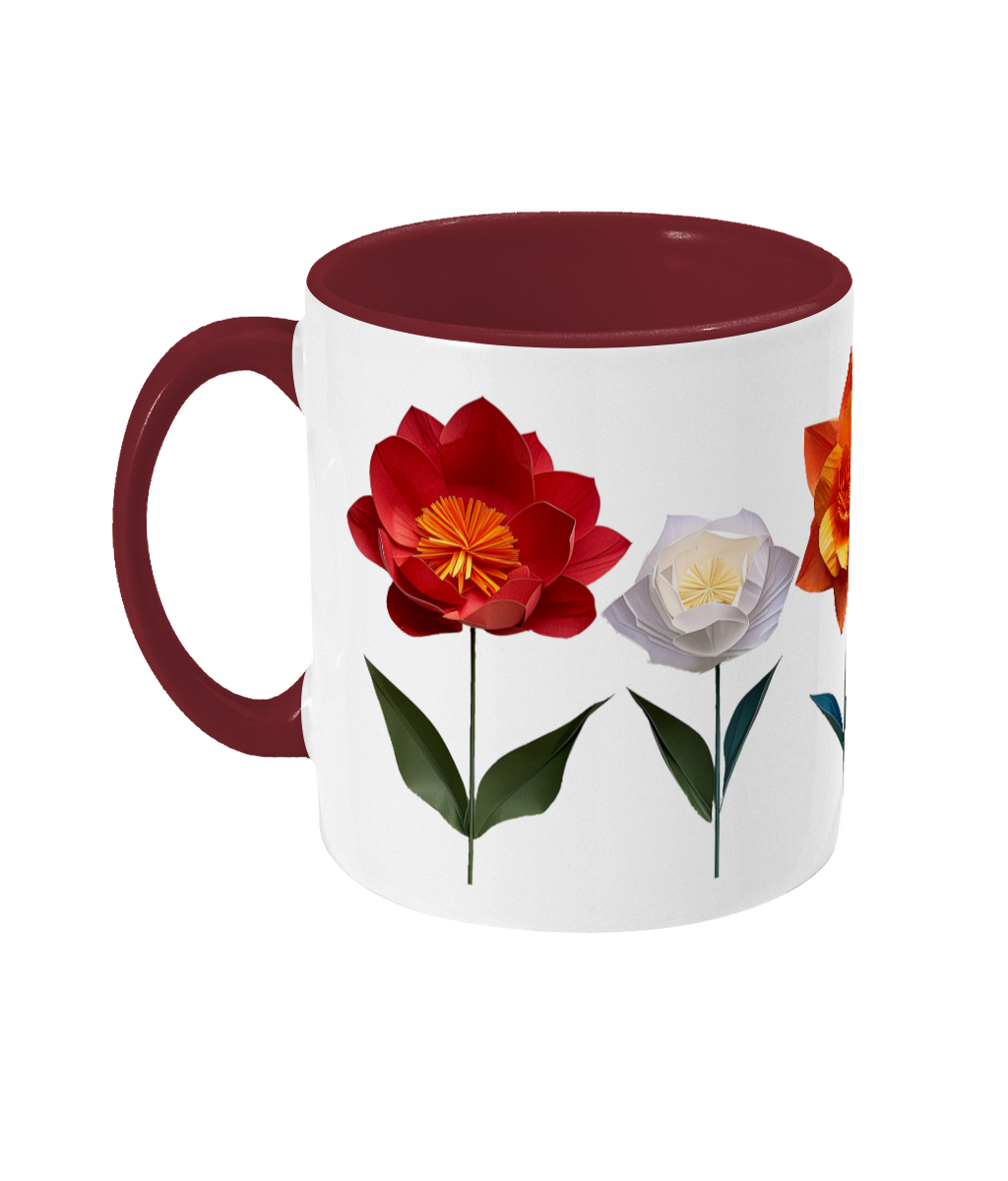 Colored Mug Flowers