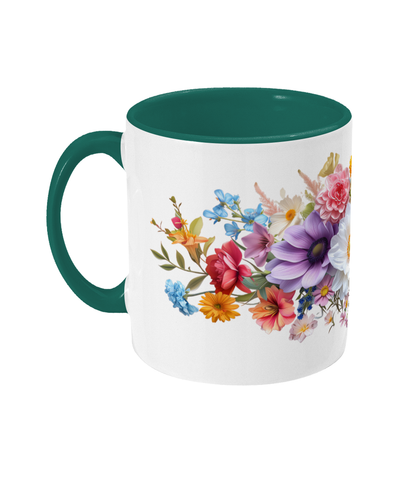 Colored Mug Flowers