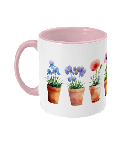 Colored Mug Flowers
