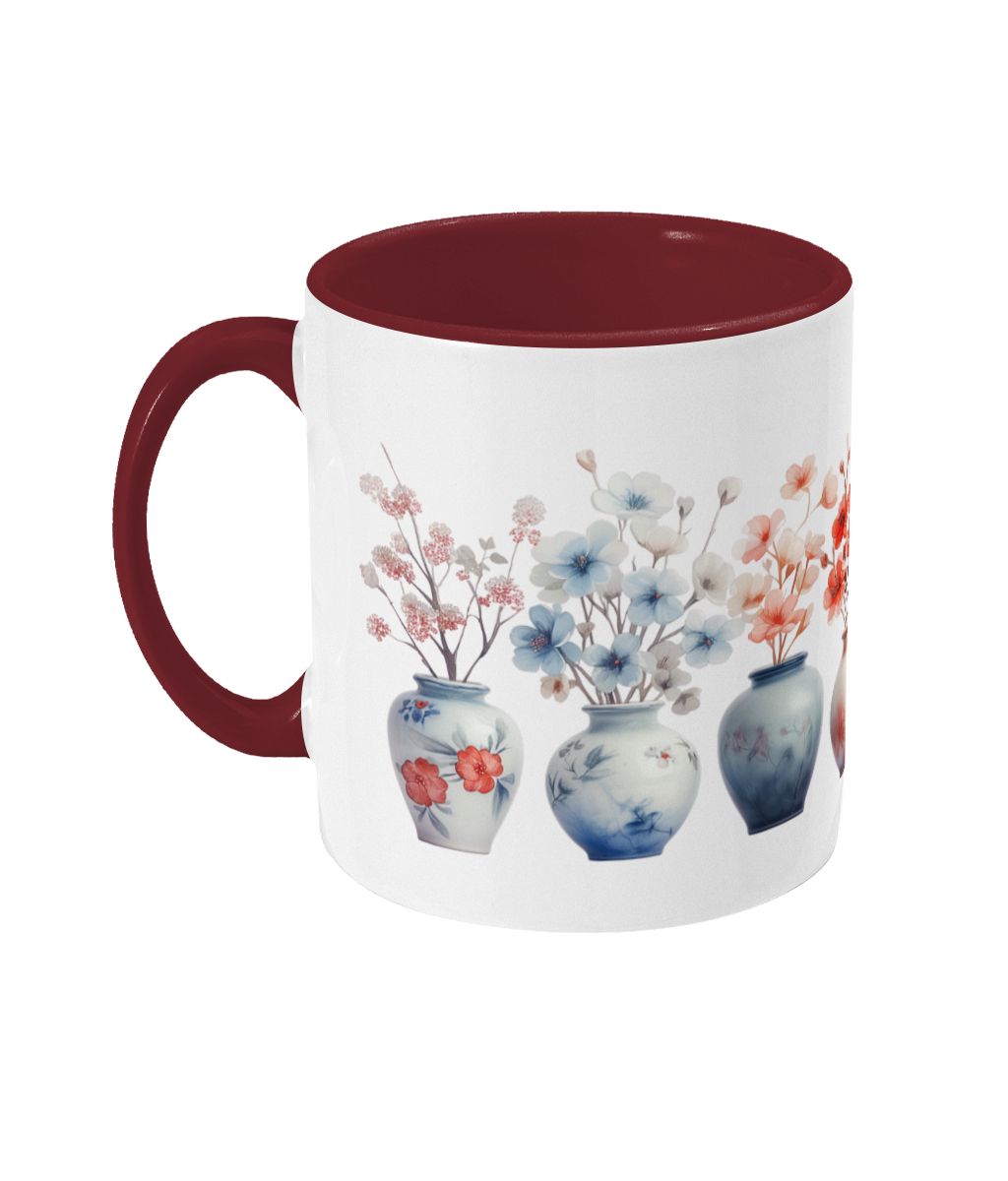 Colored Mug Flowers