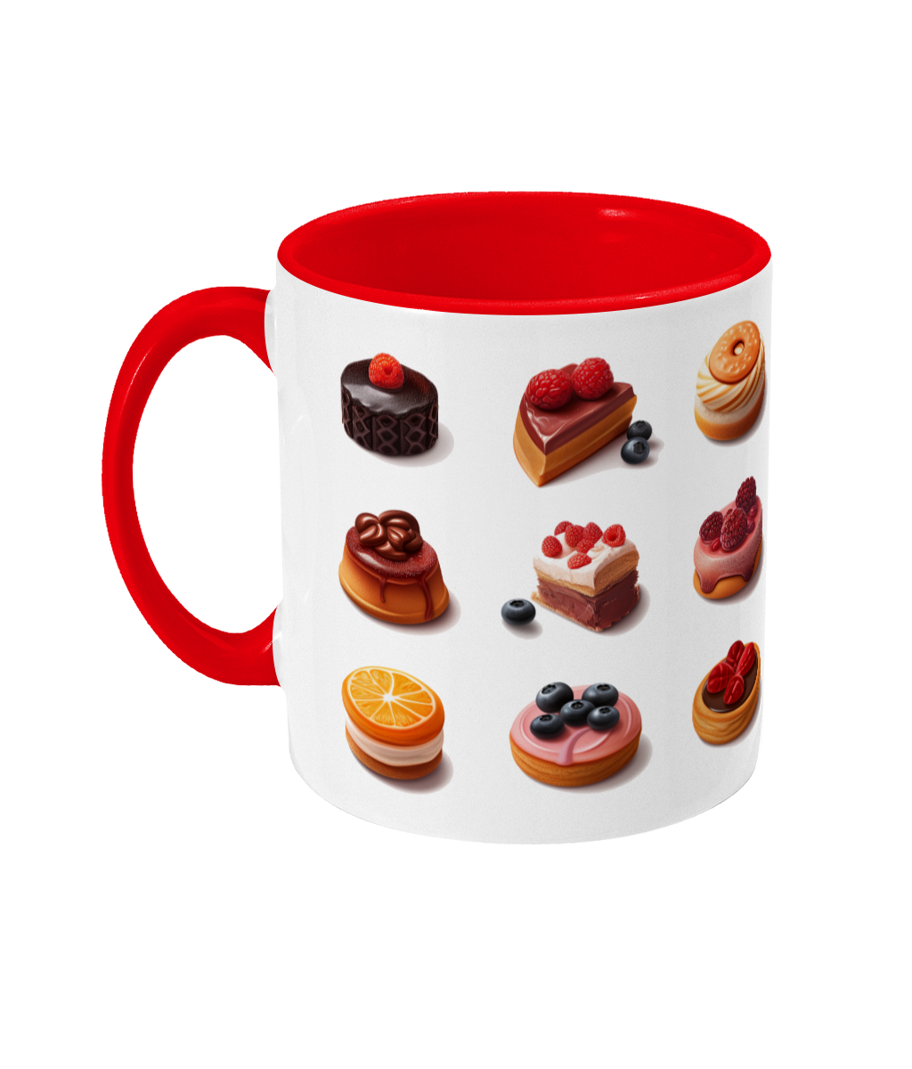Colored Mug of Pastries