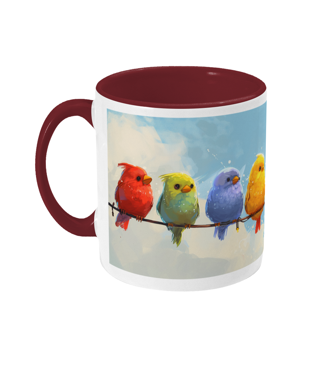 Gekleurde Mok Vogels