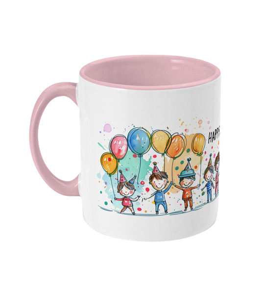Tasse colorée Joyeux anniversaire