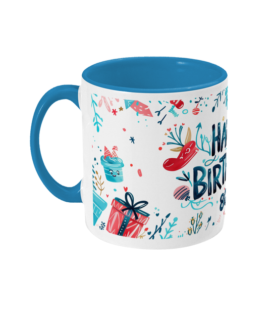 Mug coloré Joyeux anniversaire 80 ans